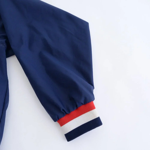 Vintage Ward & Patch Sport Navy Red  Half Zip Windbreaker Pullover Jacket XL - Picture 4 of 9